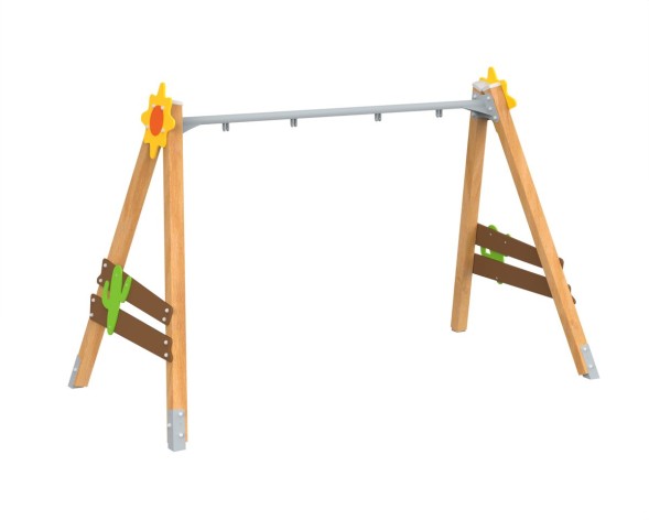 Качели на брусе «Кактус» двойные, 420.15 исп.2