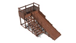 Зимняя деревянная горка Custwood Winter W5 (лестница сбоку, скат 4,3 м)