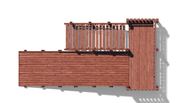 Зимняя деревянная горка Custwood Winter W5 (лестница сбоку, скат 4,3 м)