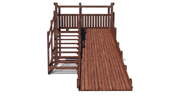 Зимняя деревянная горка Custwood Winter W5 (лестница сбоку, скат 4,3 м)