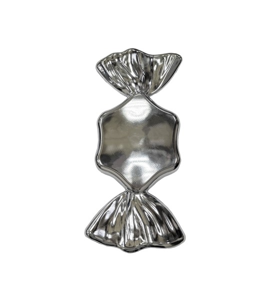 Конфетка глянцевая, серебряная, 30 см