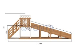 Зимняя горка IgraGrad Snow Fox скат 5 м мод.2