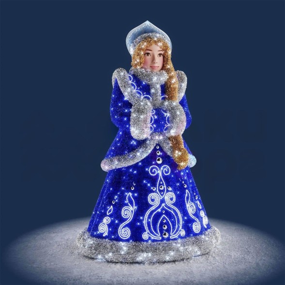 Светодиодная фигура из мишуры Снегурочка 3.1 м., (3DGR367)