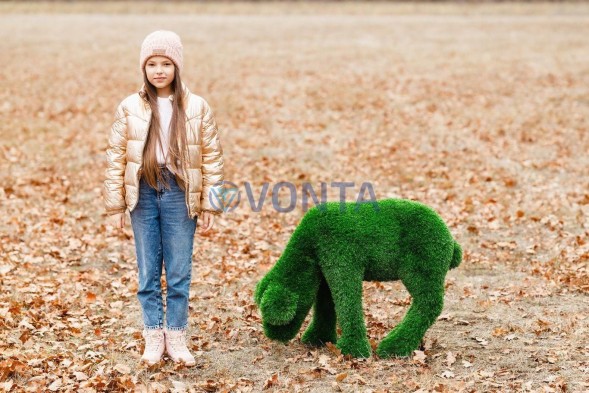 Топиари композиция ягнята и овечка — газон Deluxe