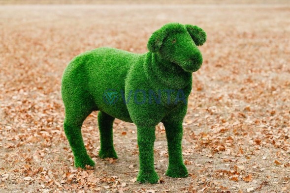 Топиари композиция ягнята и овечка — газон Deluxe