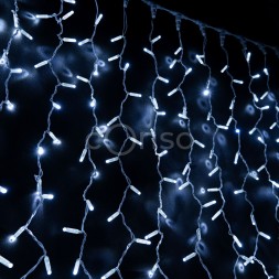 Светодиодный занавес 2,0х1,5м флэш, белый провод