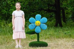 Топиари цветок, h=110 см, цвет на выбор — газон Eco + Deluxe