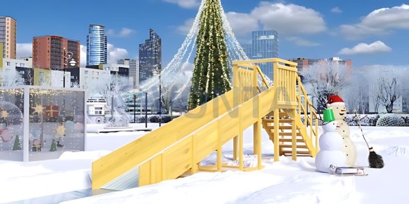 Зимняя горка Савушка Зима Wood-2 (скат 5 метров)