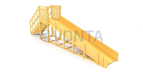 Зимняя горка Савушка Зима Wood-2 (скат 5 метров)