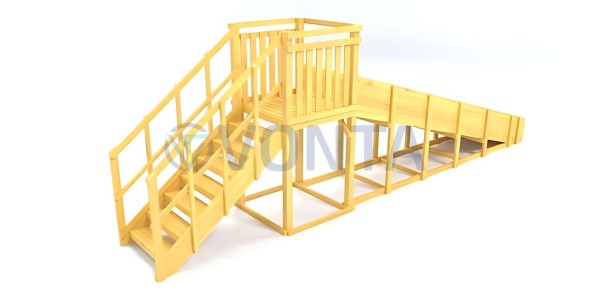 Зимняя горка Савушка Зима Wood-2 (скат 5 метров)