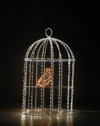 Светодиодная инсталляция Птичка в клетке 140 см., (SR143)