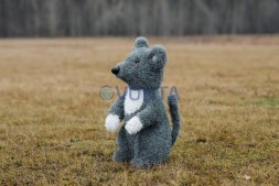 Топиари мышка Пипа серая — газон Eco