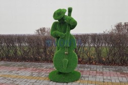 Топиари музыкант с контрабасом — газон Eco +