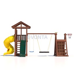 Детская деревянная игровая площадка для улицы дачи CustWood Active 7