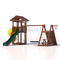 Детская деревянная игровая площадка для улицы дачи CustWood Active 7