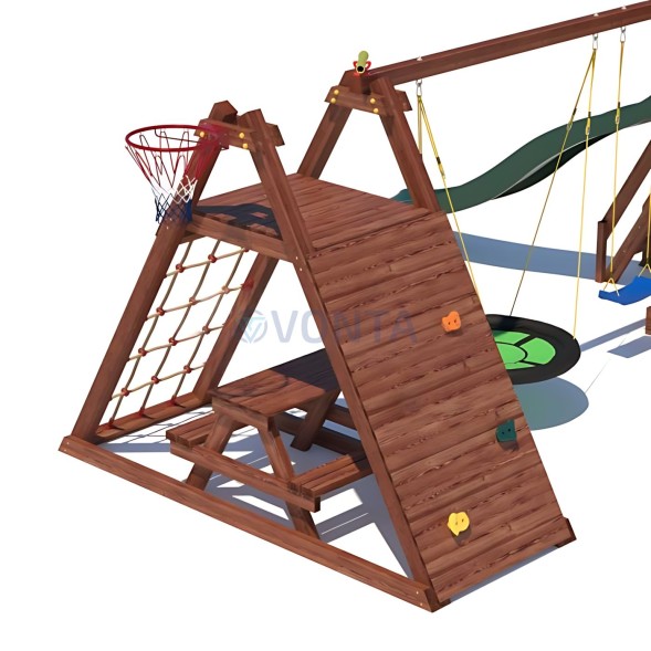 Детская деревянная игровая площадка для улицы дачи CustWood Active 7