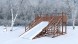 Зимняя деревянная горка Custwood Winter W6 (2 лестницы, скат 4,3 м)