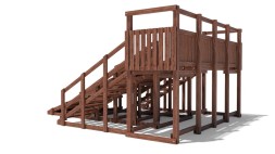 Зимняя деревянная горка Custwood Winter W6 (2 лестницы, скат 4,3 м)