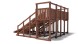 Зимняя деревянная горка Custwood Winter W6 (2 лестницы, скат 4,3 м)