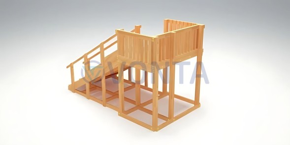 Зимняя горка Савушка Зима Wood-3