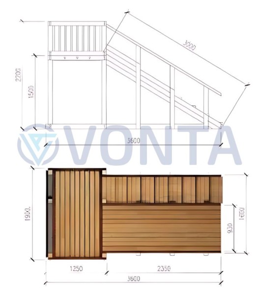 Зимняя горка Савушка Зима Wood-3