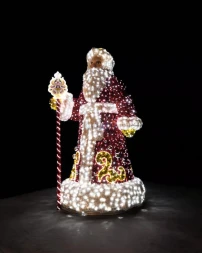 Светодиодная фигура из мишуры Дед Мороз 3.55 м., (3DGR794)