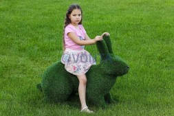 Топиари заяц Чики h=80 см — газон Eco