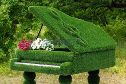 Топиари композиция рояль с пуфом — газон Deluxe