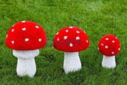 Топиари гриб мухоморчик, h=40см — газон Eco