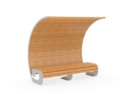 Скамейка с навесом «Волна» 2