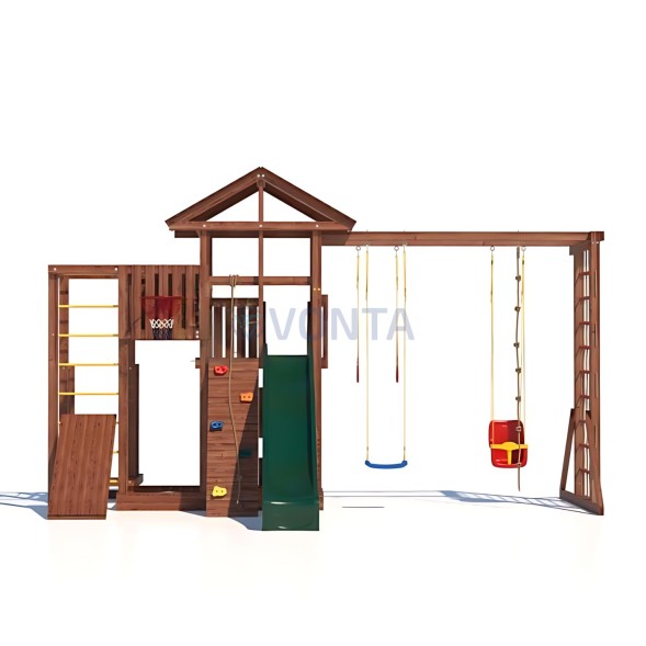 Детская деревянная игровая площадка для улицы дачи CustWood Active 4