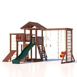 Детская деревянная игровая площадка для улицы дачи CustWood Active 4