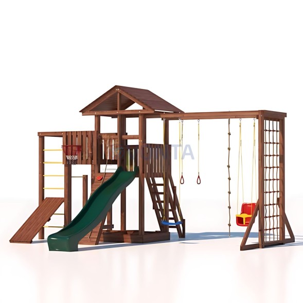 Детская деревянная игровая площадка для улицы дачи CustWood Active 4