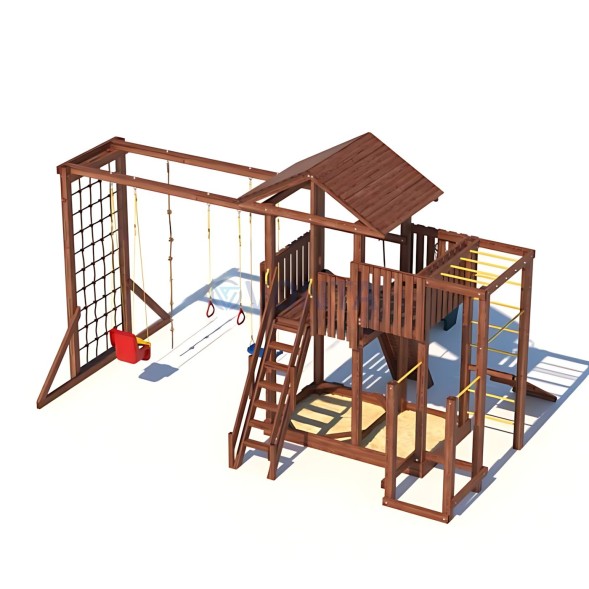 Детская деревянная игровая площадка для улицы дачи CustWood Active 4