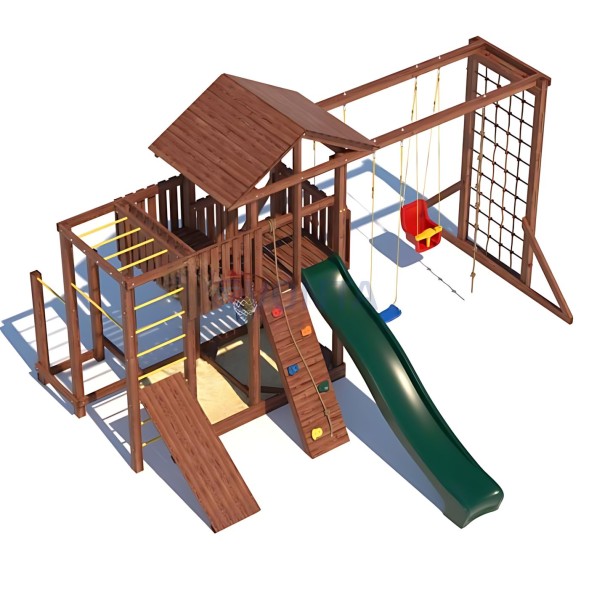 Детская деревянная игровая площадка для улицы дачи CustWood Active 4