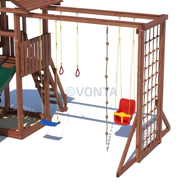 Детская деревянная игровая площадка для улицы дачи CustWood Active 4