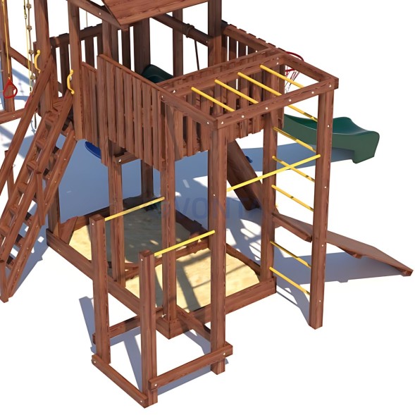 Детская деревянная игровая площадка для улицы дачи CustWood Active 4