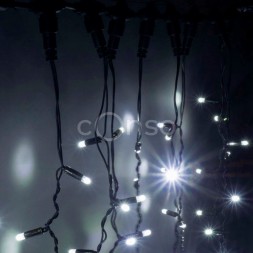 Светодиодный занавес 2,0х3,0 м, флэш, чёрный провод