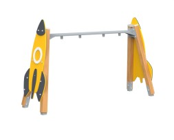 Качели на брусе «Ракета» двойные. Подвесы приобретаются отдельно, 420.15 исп.8