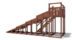 Зимняя деревянная горка Custwood Winter W7 (лестница сбоку, скат 6 м)