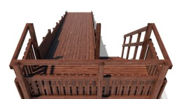 Зимняя деревянная горка Custwood Winter W7 (лестница сбоку, скат 6 м)
