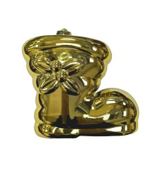 Сапожок глянцевый, золотой, 15 см