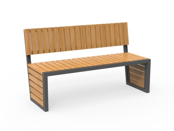 Скамейка со спинкой «Аллея» 2