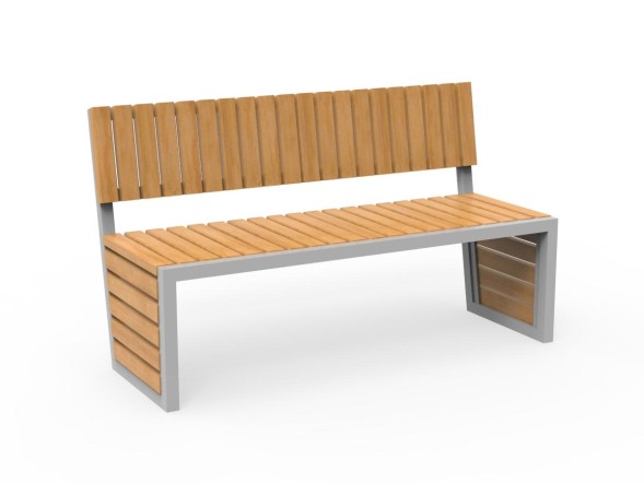 Скамейка со спинкой «Аллея» 2