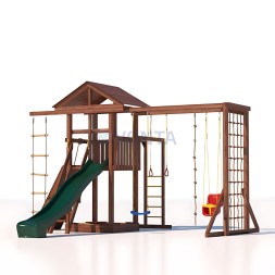 Детская деревянная игровая площадка для улицы дачи CustWood Active 3