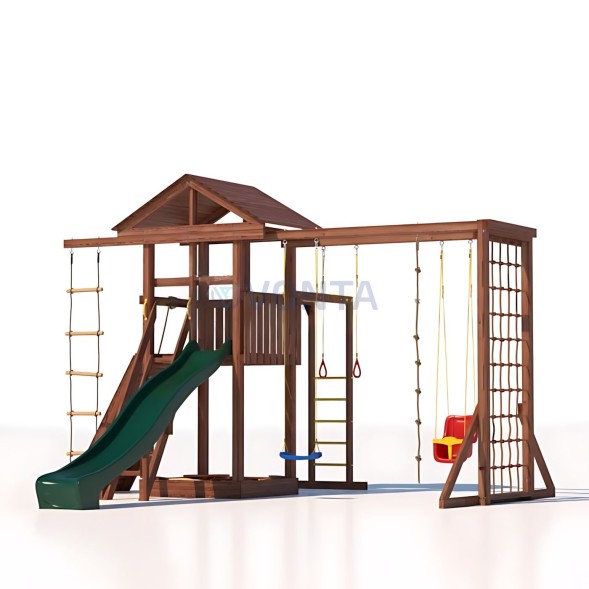 Детская деревянная игровая площадка для улицы дачи CustWood Active 3