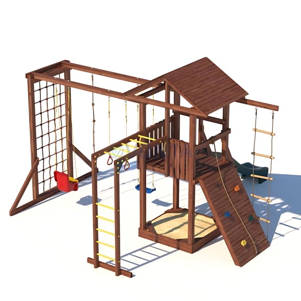Детская деревянная игровая площадка для улицы дачи CustWood Active 3
