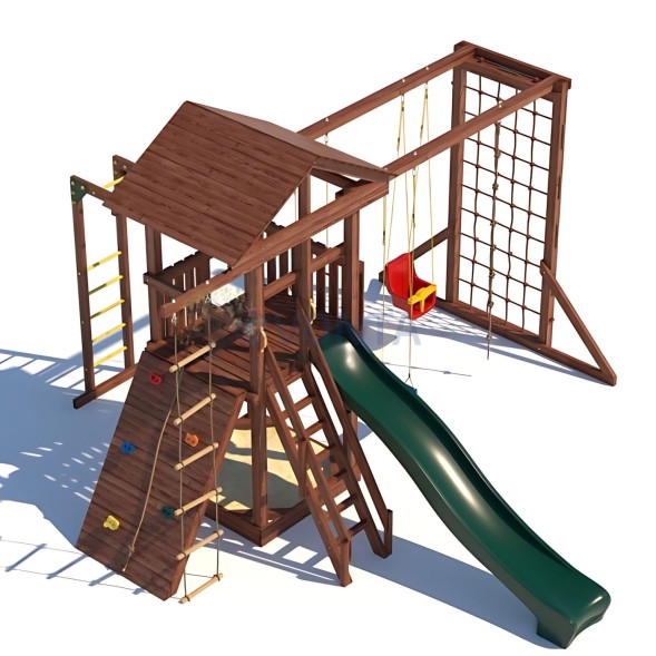 Детская деревянная игровая площадка для улицы дачи CustWood Active 3