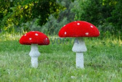 Топиари гриб мухомор стройный, h=45 см — газон Eco