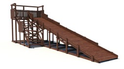 Зимняя деревянная горка Custwood Winter W8 (лестница сбоку, скат 8 м)